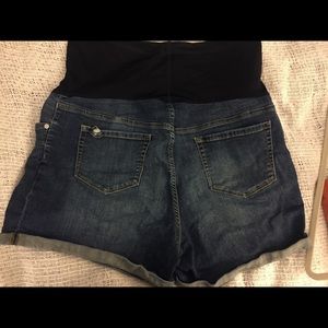 Maternity Midi Jean Shorts